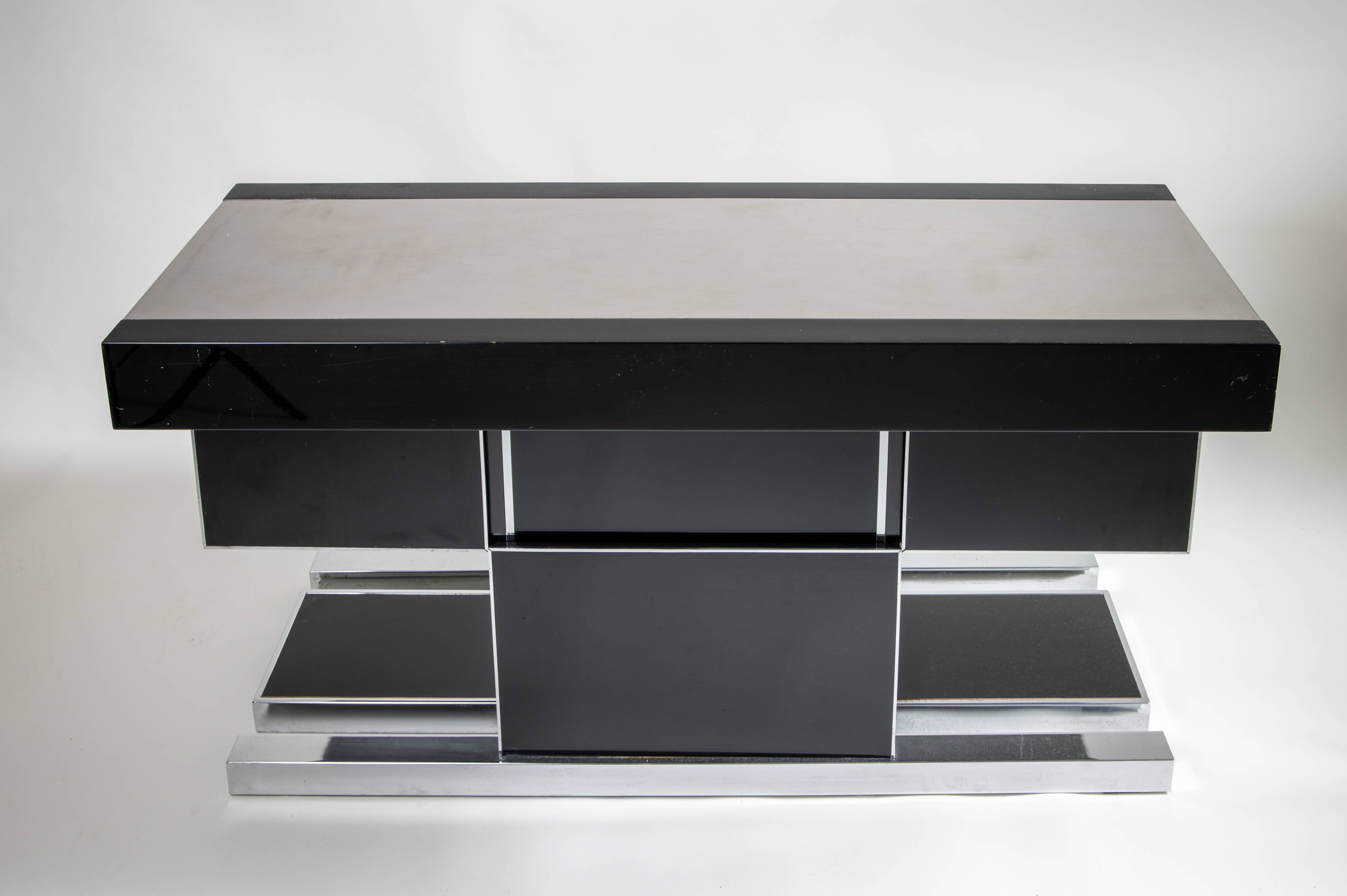 70's bar cabinet designed by Willy Rizzo for Mario Sabot