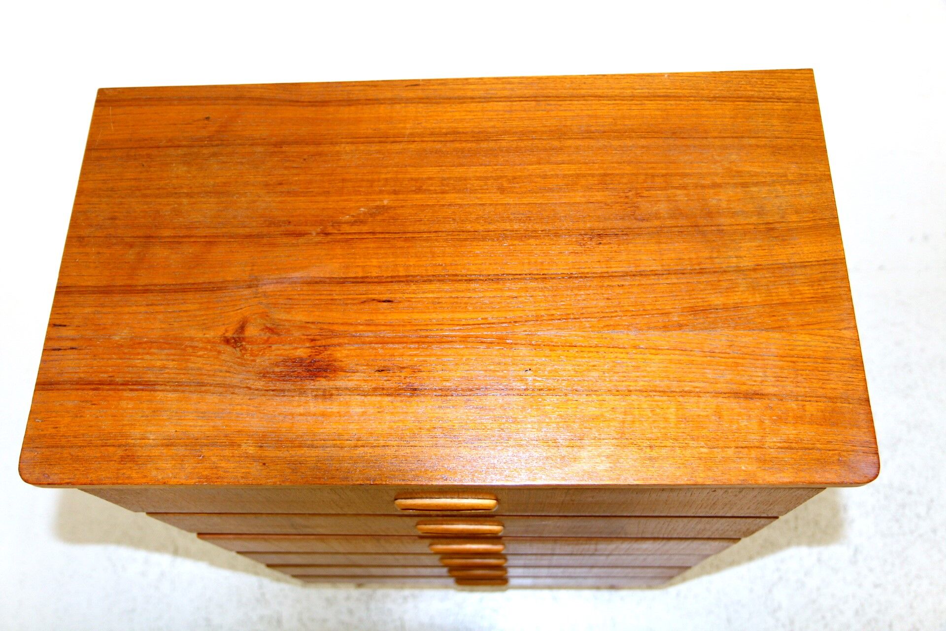 Tallboy teak chest of drawers, sweden, 1950