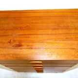 Tallboy teak chest of drawers, sweden, 1950
