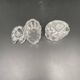Duo salt shaker & pepper shaker in transparent worked glass