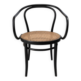 Thonet armchair in bent wood and caning – Czechoslovakia