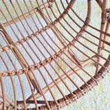 Rattan basket armchair, 1960s