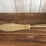 Gold metal fish serving knife