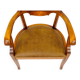 Swedish office chair in lacquered birch, mahogany brown, Sweden, 1920s.