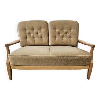 70s two seater sofa in beech