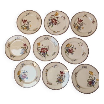 Assiettes plates fin XIX Joseph Hannong