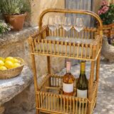 Rattan bottle holder