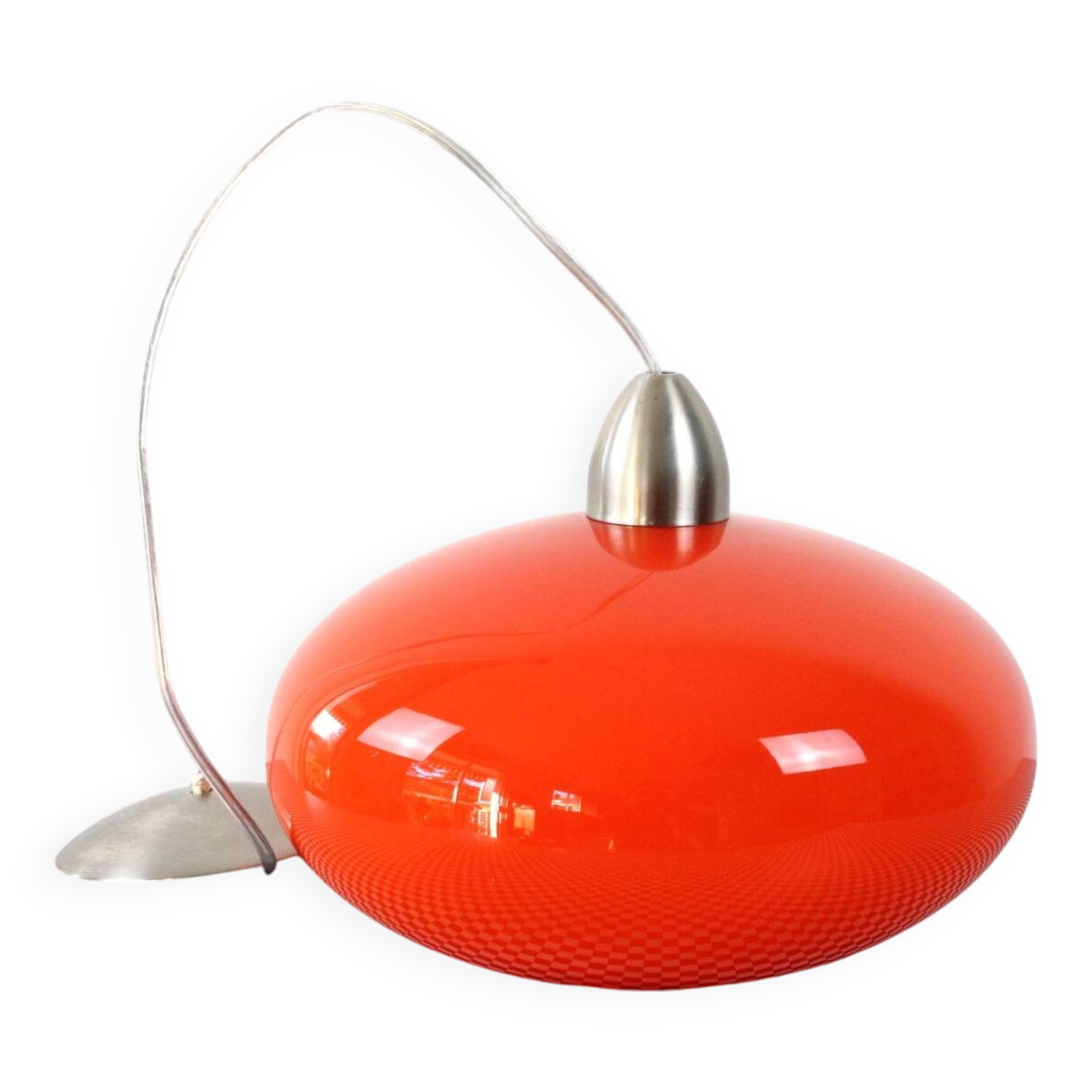 Vintage orange opaline glass pendant light