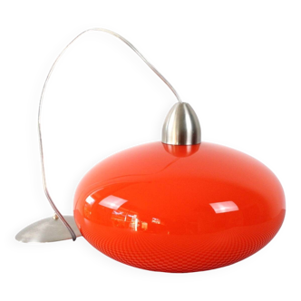 Vintage orange opaline glass pendant light