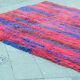 Mid century hand knotted long pile rug by Walter Mack, labelled - 1960s