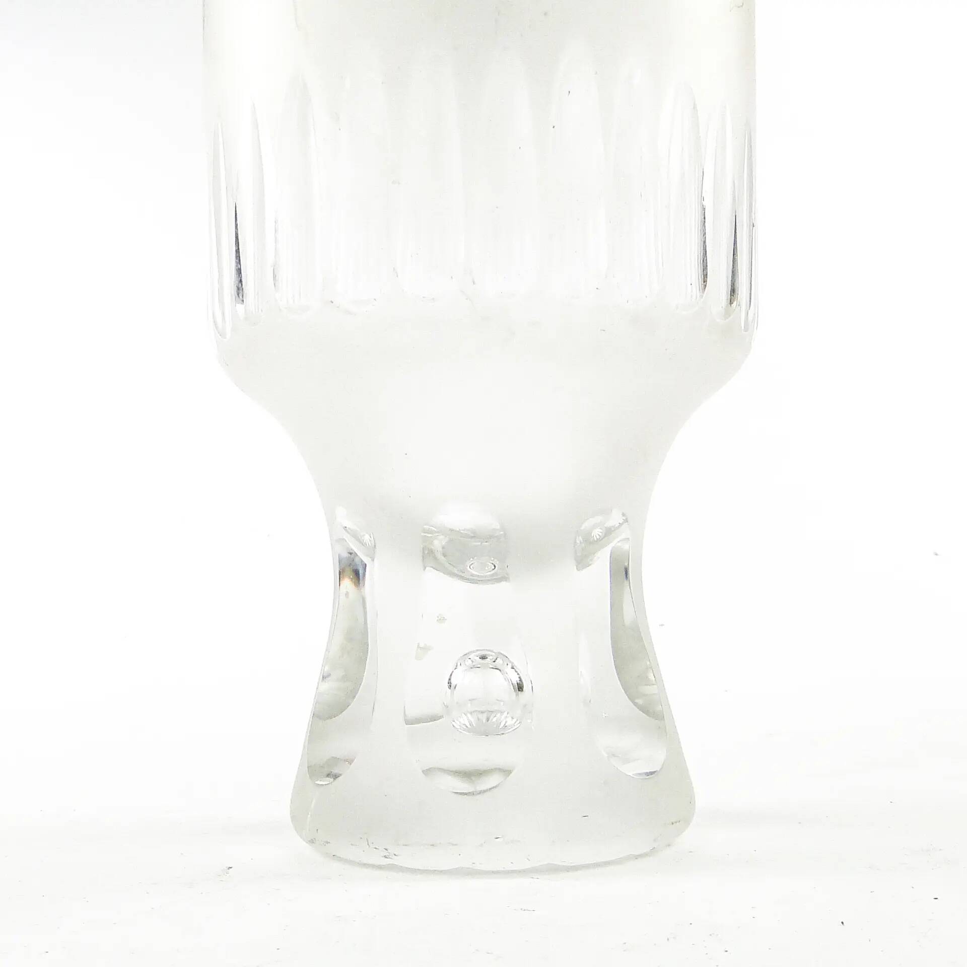 Art Deco ice bucket, glass, Val Saint Lambert, Belgium, 1950s