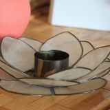 Mother-of-pearl lotus flower candle holder
