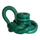 Bougeoir en terre vernissée de Vallauris vert turquoise 1950