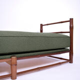 Faux bamboo sofa daybed, 1970s