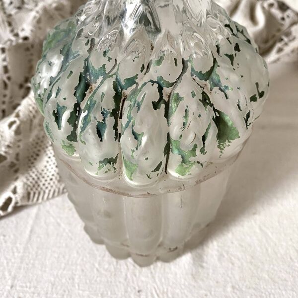 Carafe ancienne asperge Legras fin XIXe