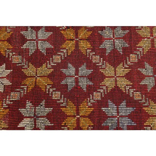 1970s Vintage Turkish Hand-Knotted Wool Cotton Red Area Rug 188x277