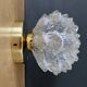 Vintage globe wall or ceiling light in molded glass in the shape of a flower