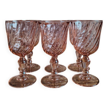 Set of 6 Rosaline wine glasses – Luminarc – Vintage