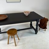 Matte black farmhouse table