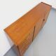 Vintage teak and black metal row from the 60s