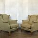 Pair of vintage ear chairs 1950 1960 design italy