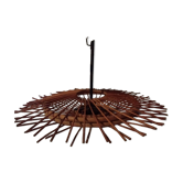 Rare rattan lamp of the Audoux Minet type