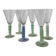 6 verres à pied / coupes à champagne cristal