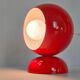 Lampe Space Age en tôle laquée rouge dans le goût de Magistretti, 1960