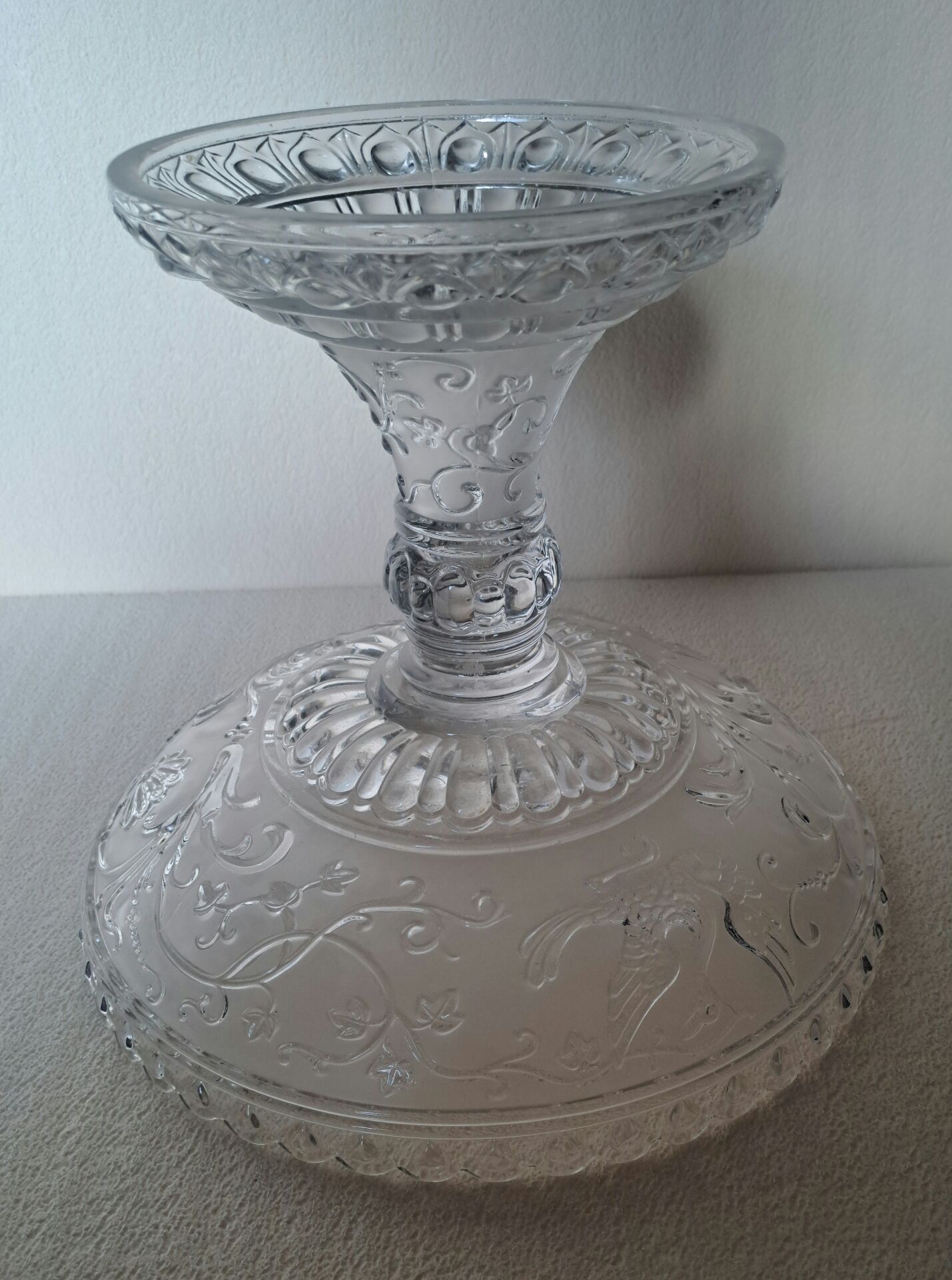 Large fruit bowl Baccarat Birds of Paradise