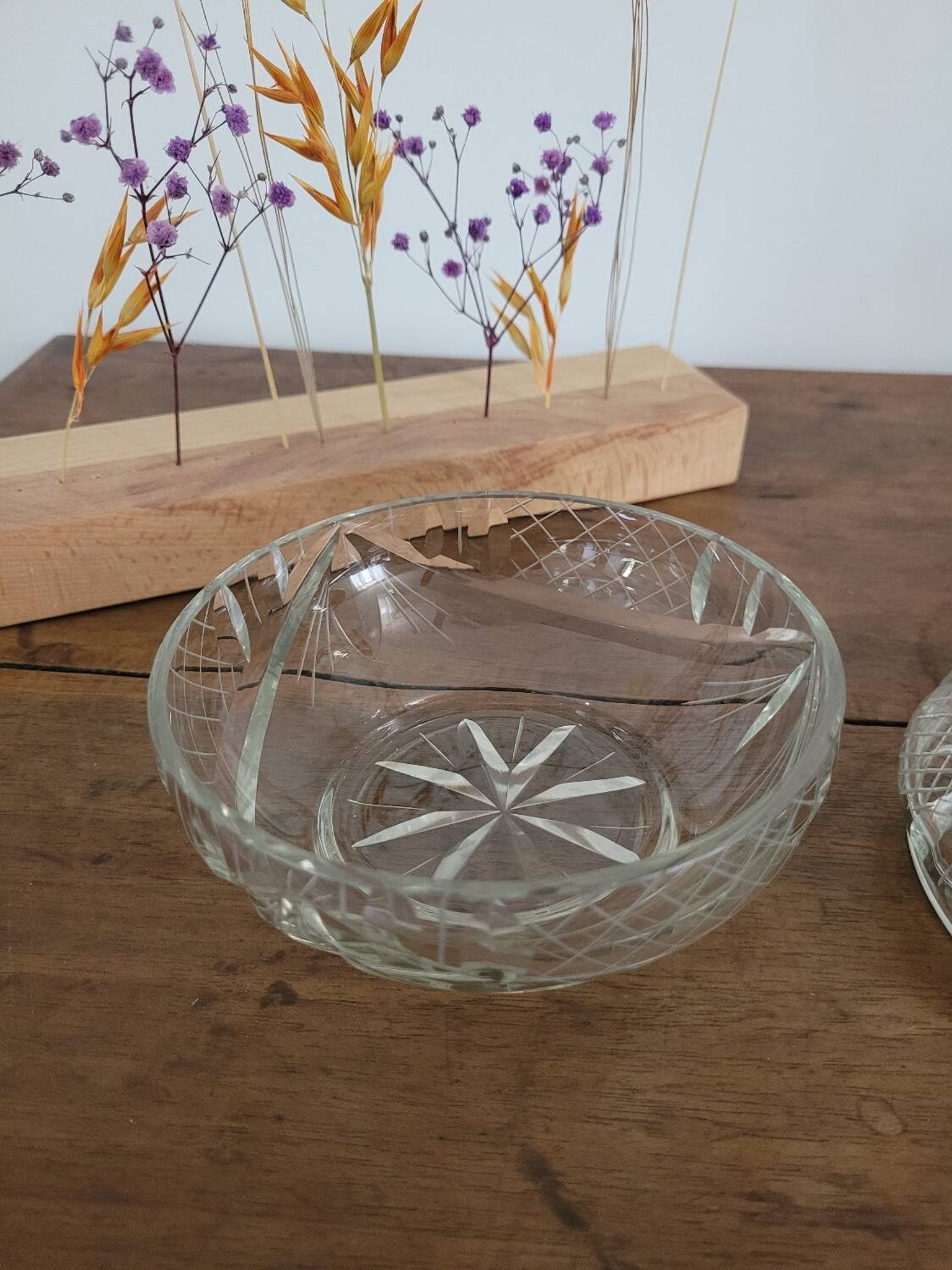 Bonbonnière en cristal ciselée