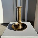 Large adjustable antique gold candlestick H20 D10