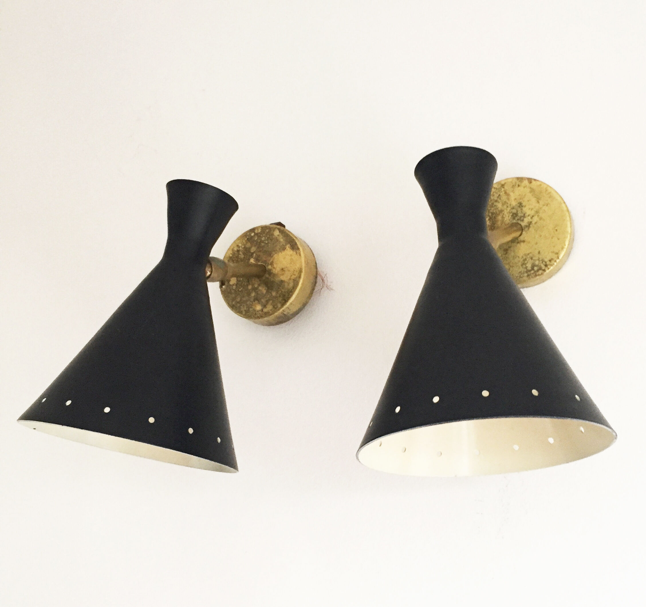 Suite de trois appliques Italiennes de design 1950