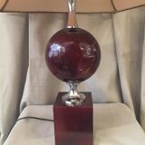 Lacquered table lamp Philippe Barbier years 1970