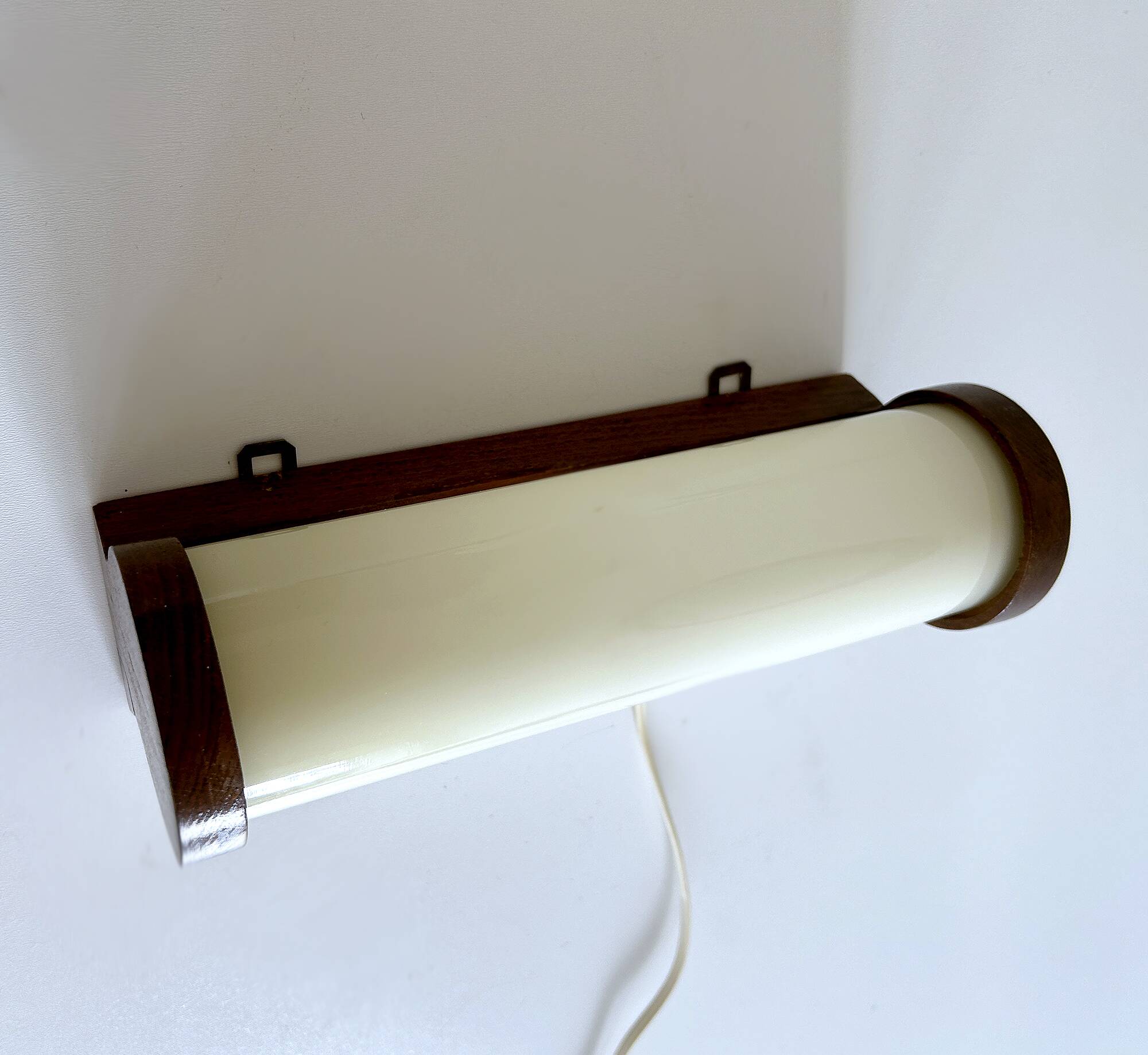 Art Deco Wood Glass Wall Light Bedside