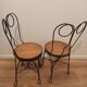 Paire de chaises vintage en bois et métal