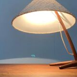 Mid-century Dornstab table lamp in teak by A. Pöll for Kalmar