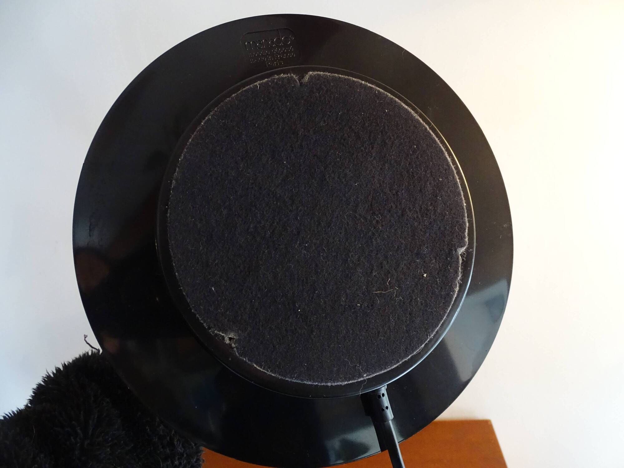 MANADE lamp base Made in France design 1980 metal / black plastic - 43.5 cm