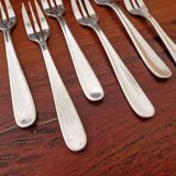 Christofle - Set of 6 Dax model cake forks in silver-plated metal