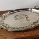 Large silver-plated serving tray, late 19th century.