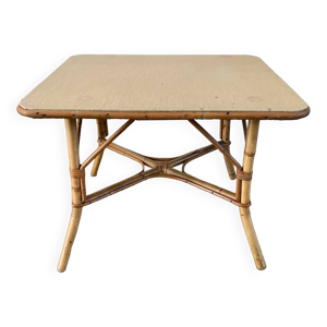 Table basse en rotin - bambou