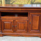 Louis Philippe country wooden sideboard with 2 drawers and 3 doors 126cm