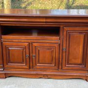 Louis Philippe country wooden sideboard with 2 drawers and 3 doors 126cm