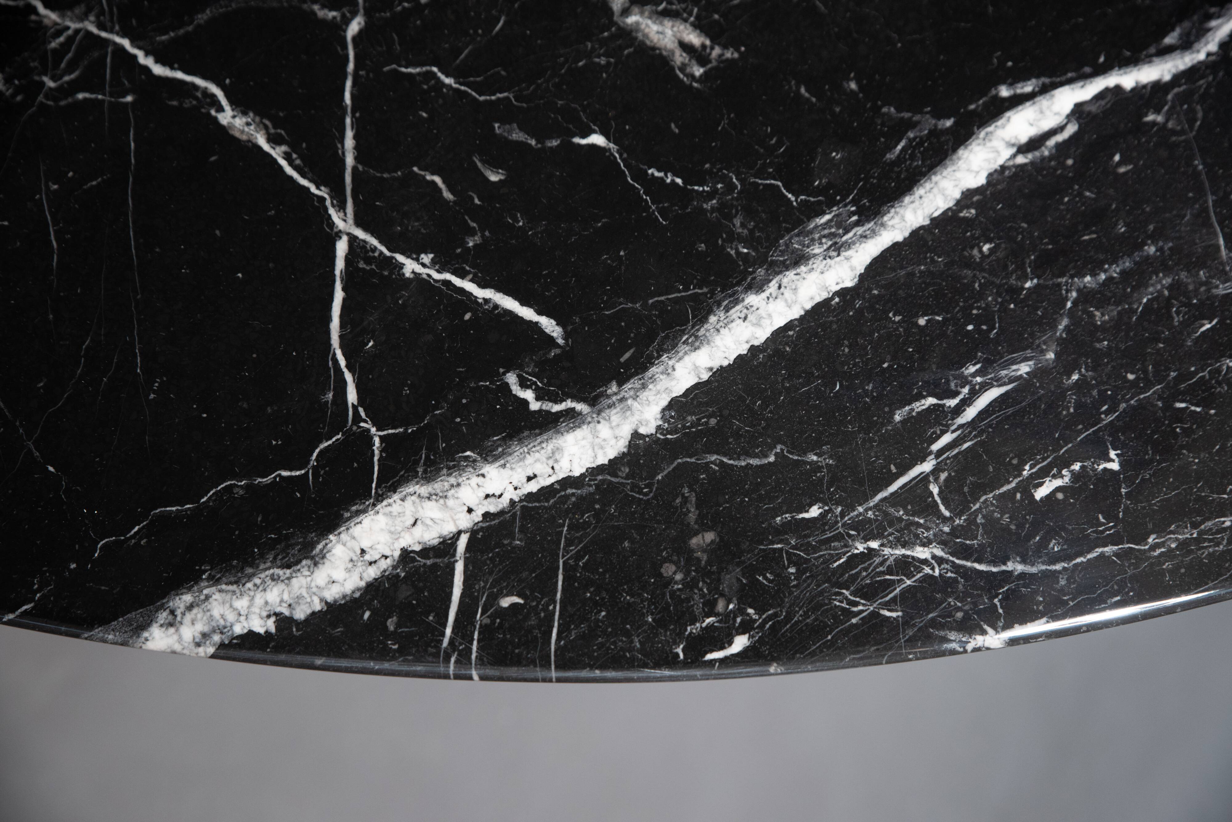 Original Knoll Tulip dining table (152cm) Nero Marquina glossy LIKE NEW!!