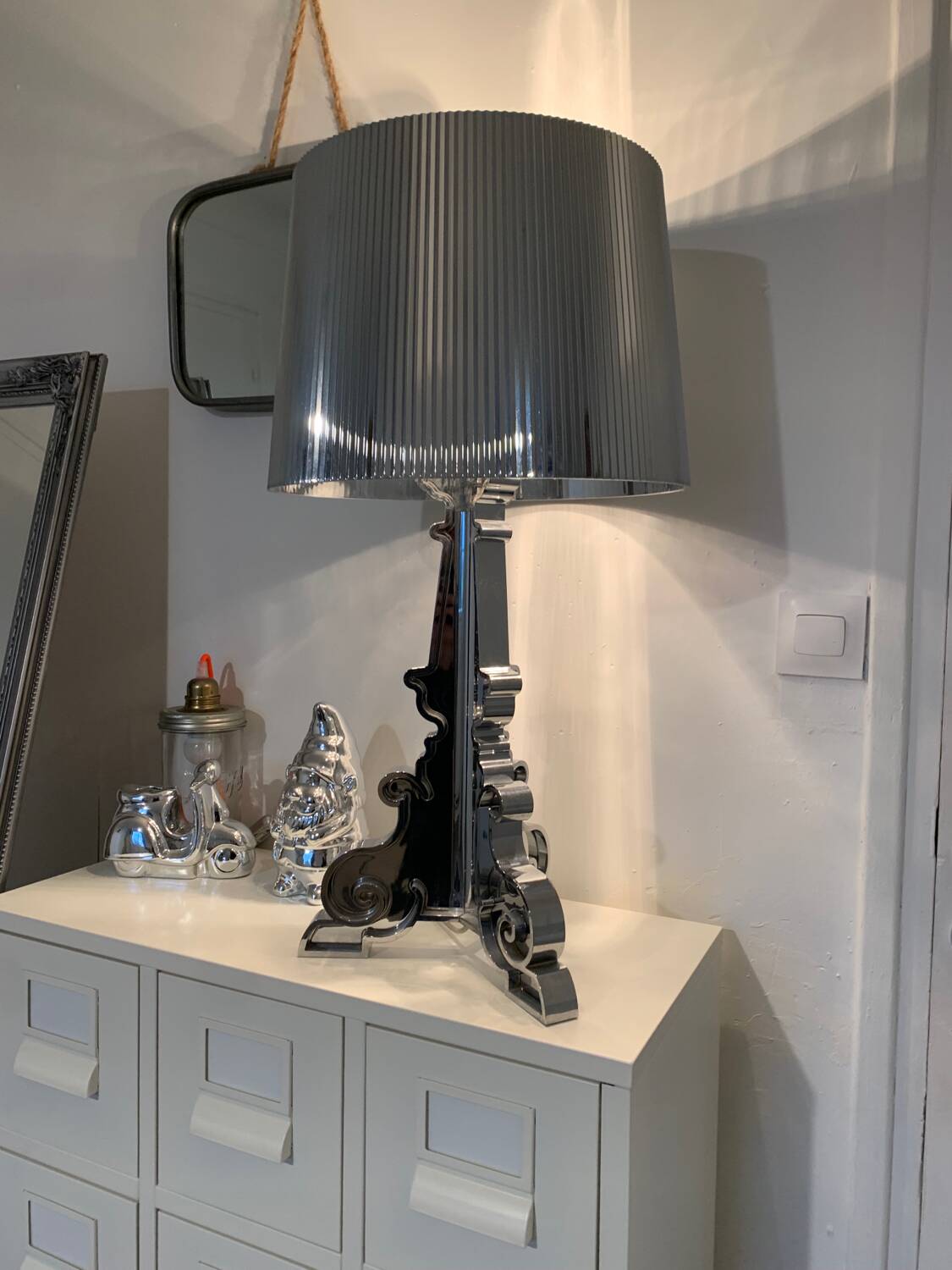 Kartell Bourgie chrome table lamp