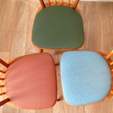 All wood chairs - terracotta