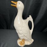 Saint Clément, duck pitcher in slip, early 20th century