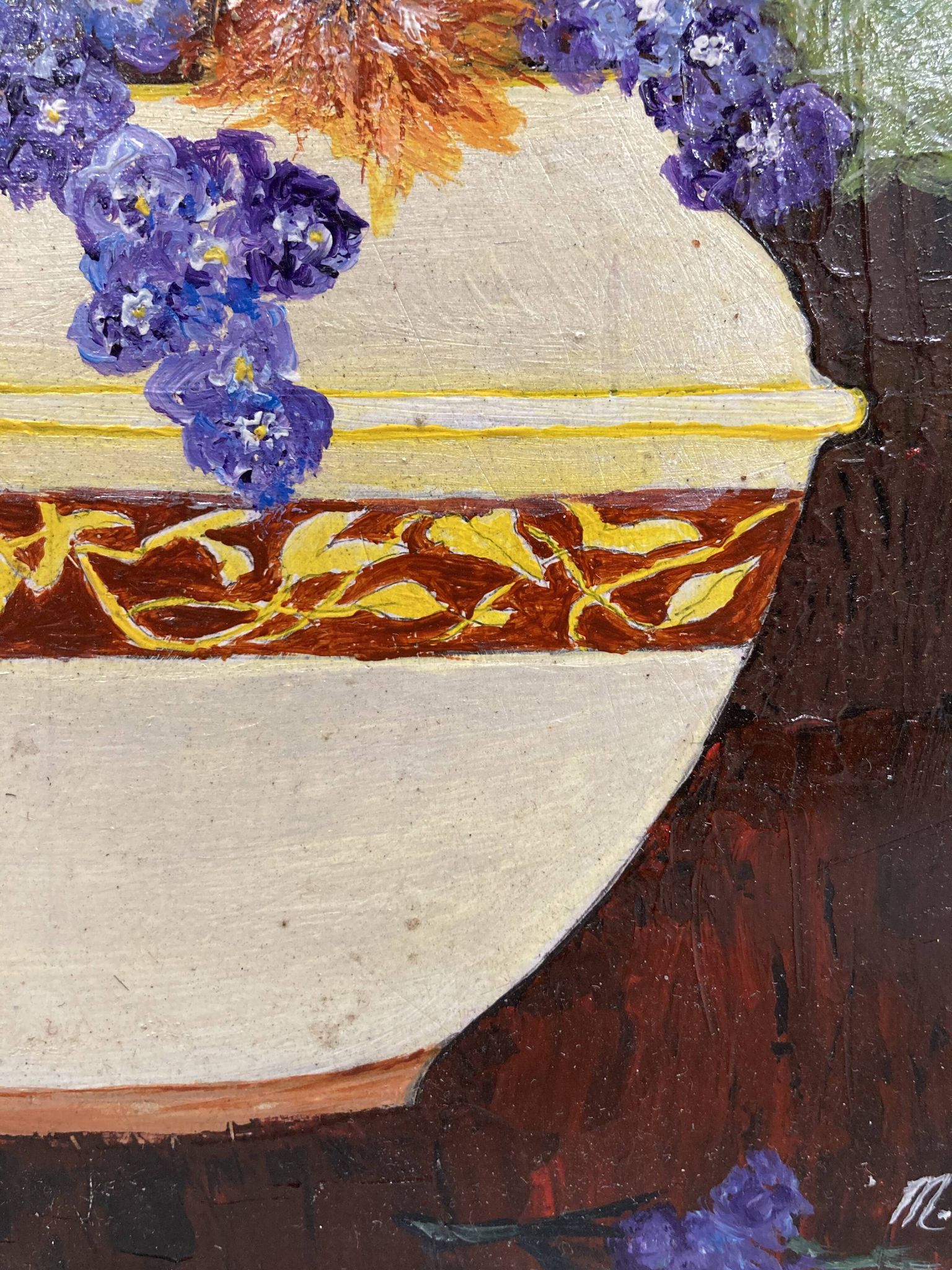 Peinture bouquet vintage