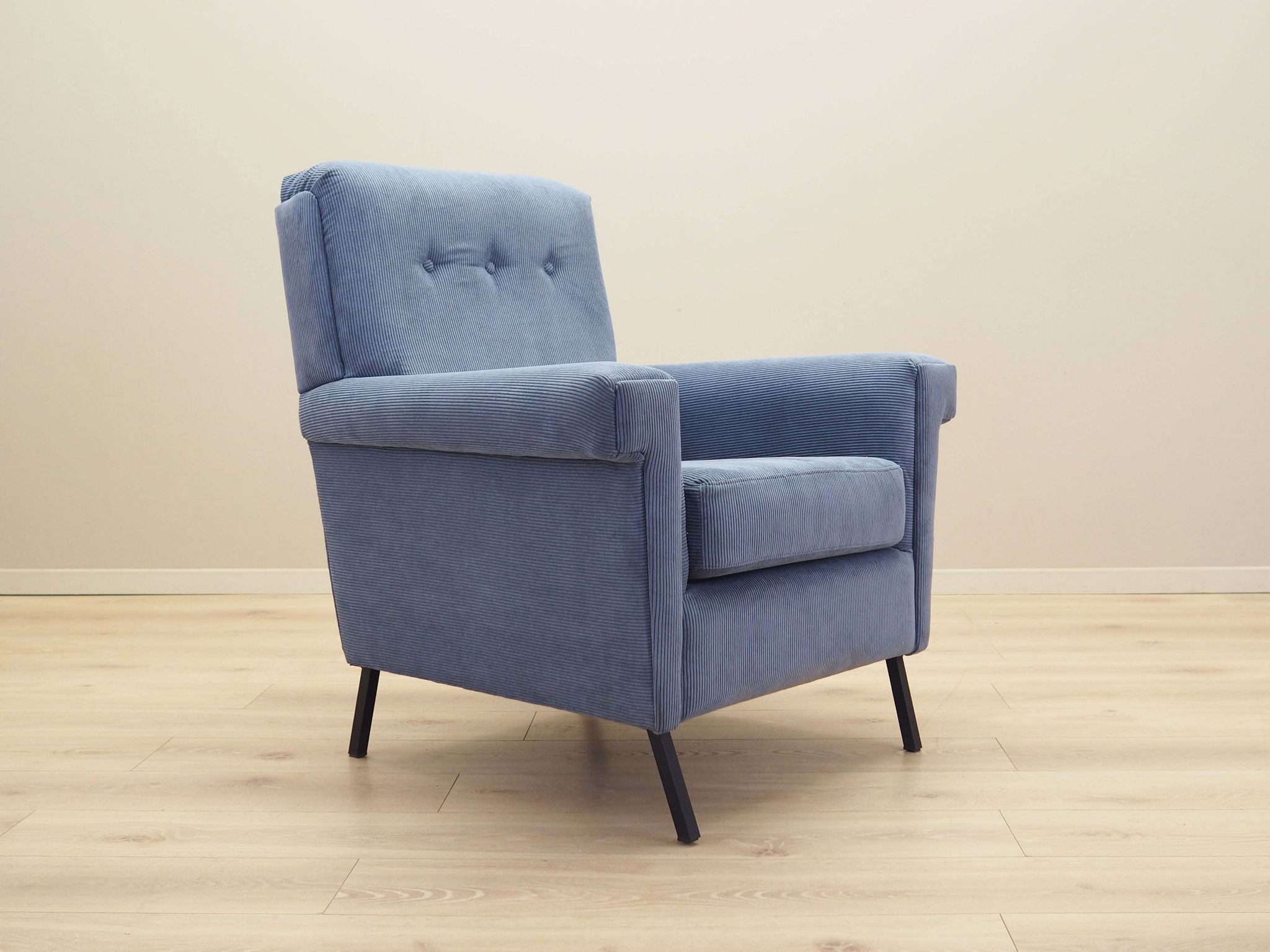 Fauteuil italien bleu, années 70