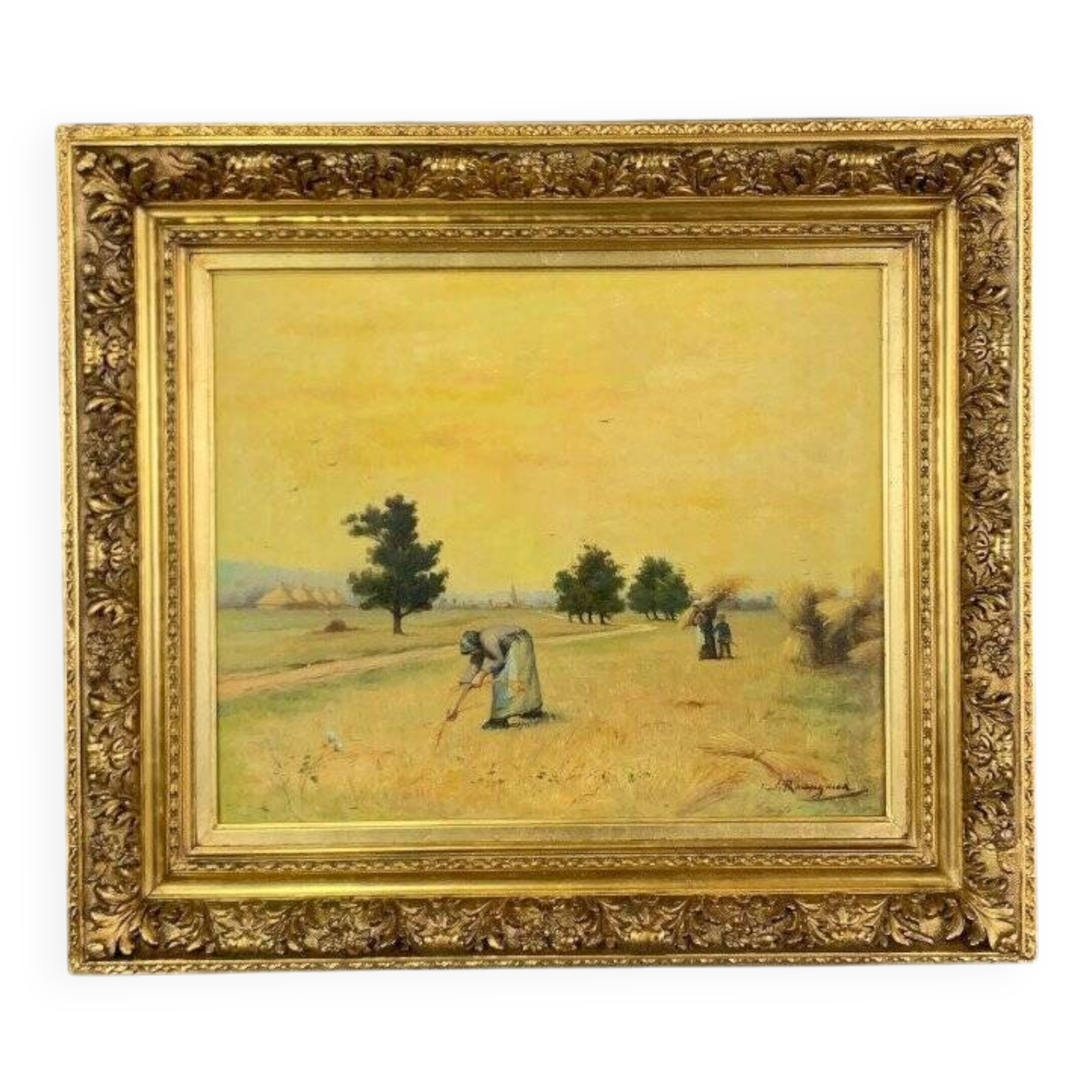 Oil Painting on Canvas Paul Emile Felix Raissiguier 19th Century