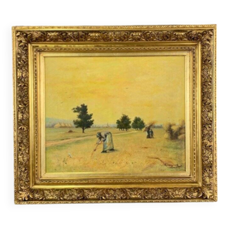 Oil Painting on Canvas Paul Emile Felix Raissiguier 19th Century